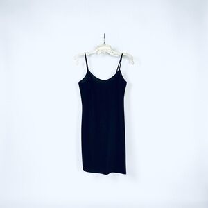 Donna Karan Black Silk Slip Dress with Spaghetti Straps - Size 8